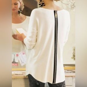 Soft Surroundings Margulies oversized zipper accept soft lightweight sweater​